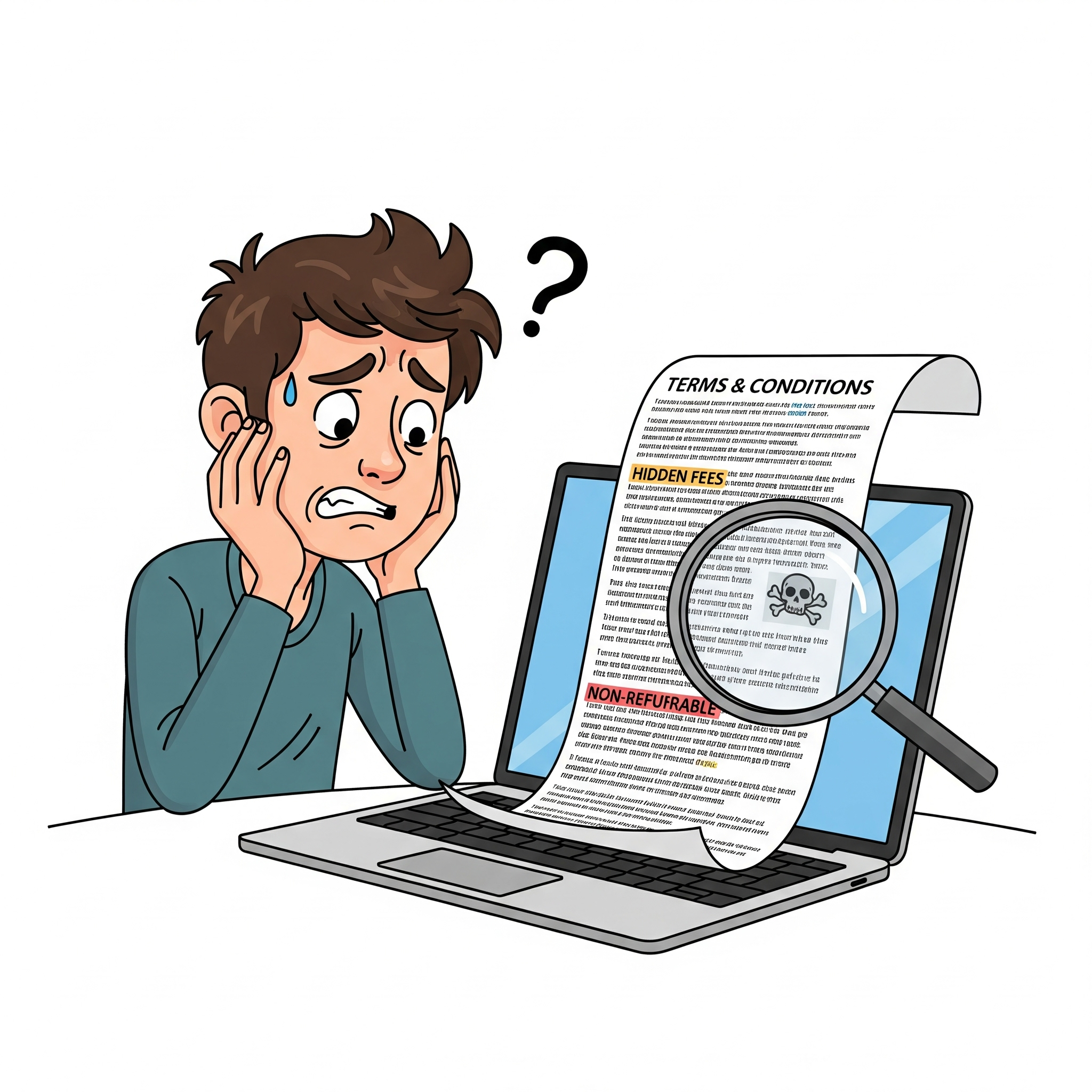 No leer condiciones de compra